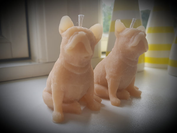 Fransk bulldog stearinlys