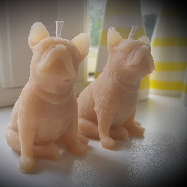 Fransk bulldog stearinlys